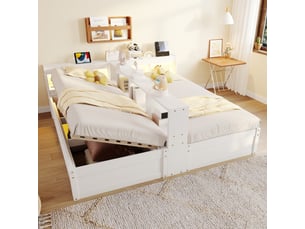 Lit banquette 180x200 cm <strong></strong>  <strong></strong> coloris blanc
