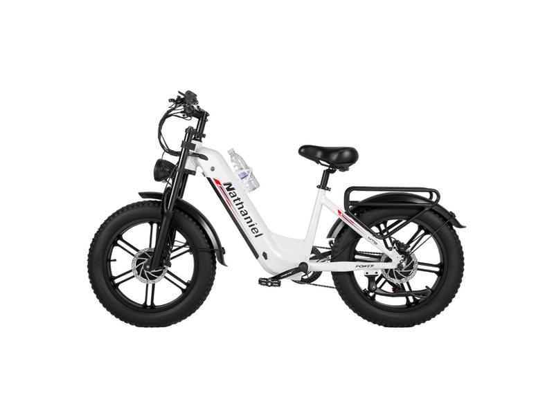  Vélo électrique double moteur nathaniel syr08, fat bike 20, blanc  - Conforama D