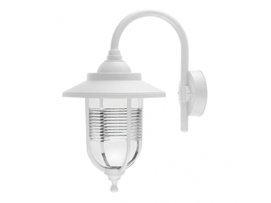 Applique extérieure classique fabrilamp canela blanc, 1 x e27, ip44, 45,2 x 25,2 x 34,2 cm