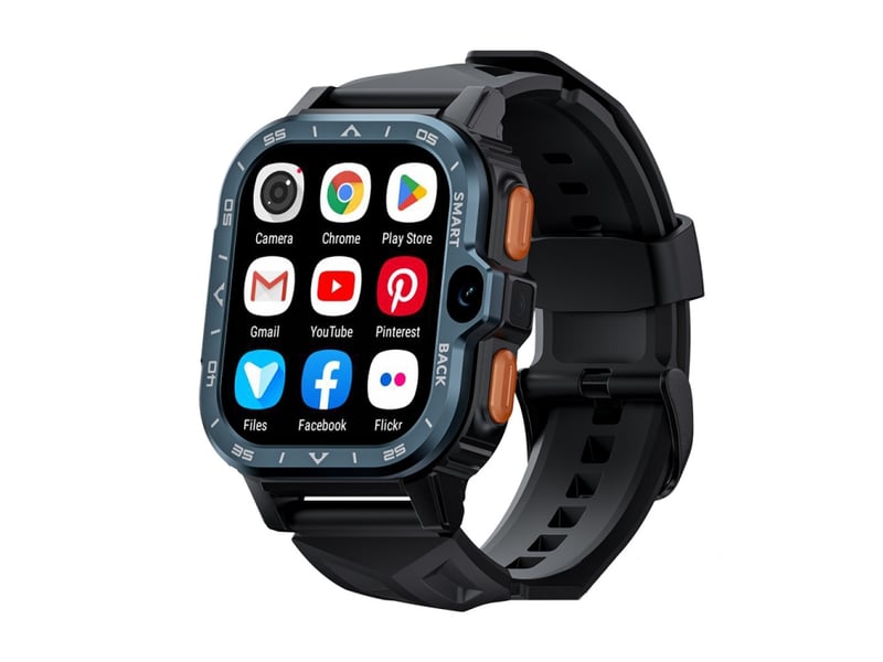  (bleu marine 64 go) montre connectée de 2,02 pouces avec android 8.1, wi-fi full netcom, emplacement pour carte sim et bluetooth.  - Conforama A