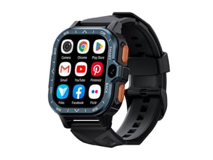 (bleu marine 64 go) montre connectée de 2,02 pouces avec android 8.1, wi-fi full netcom, emplacement pour carte sim et bluetooth.