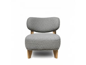 Fauteuil como gris clair - laine bouclée