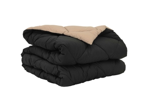 Duvet - couette d'été simple 200 x 140 cm été 200 gsm noir et taupe
