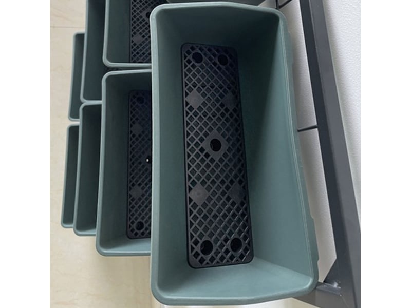  Jardinière murale 52,5 x 14 x 90 cm – vert foncé – 8 pots, structure en acier  - Conforama E