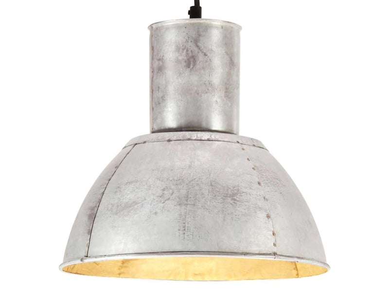  Lampe suspendue, suspension luminaire 25 w argenté rond 28,5 cm e27  - Conforama B