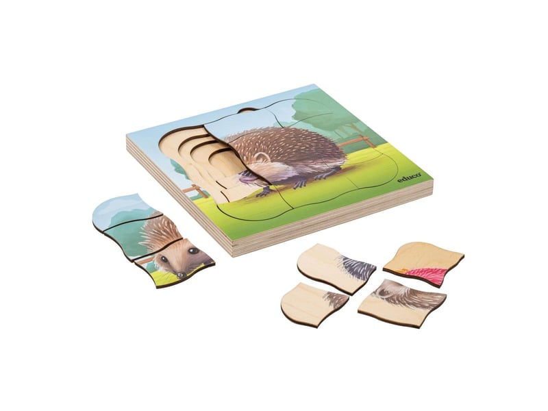  Educo à la ferme - le hérisson pousse  31 pièces de puzzle 8719924063290 - Conforama A