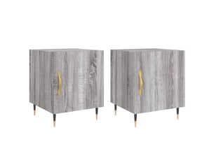 Tables de chevet 2 pièces sonoma gris 40x40x50cm bois d'ingénierie