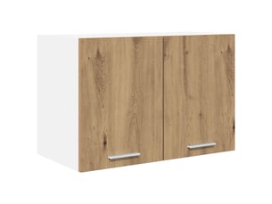 Meuble de rangement cuisine, armoire suspendue chêne artisan et blanc 60x31x40cm