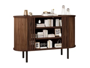 Buffet 0 porte(s) 0 tiroir(s) HAVRYA - 120 cm coloris bois foncé