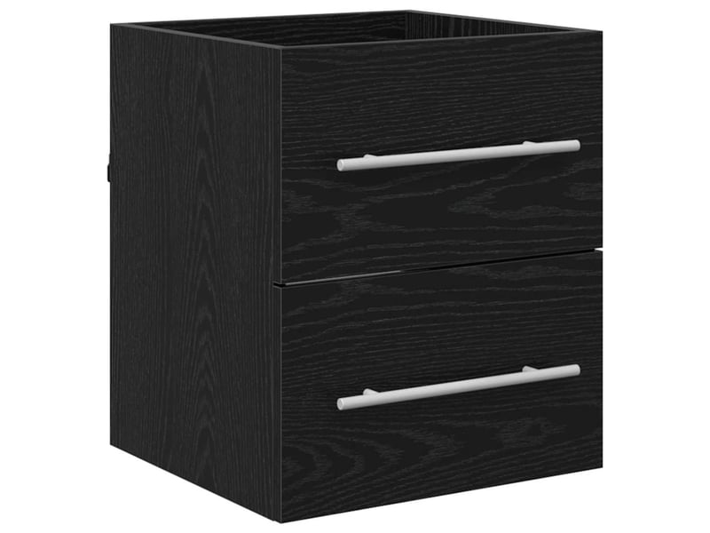 Meuble de lavabo de salle de bain, armoire de bain noir 42 x 39 x 52 cm cf65555 - Conforama E
