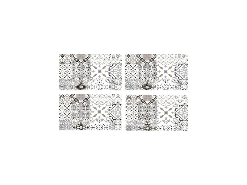  Lot de 4 sets de table opaque - l 44 cm x l 28,5 cm - taormina - gris - livraison gratuite  - Conforama A