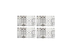Lot de 4 sets de table opaque - l 44 cm x l 28,5 cm - taormina - gris - livraison gratuite