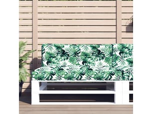 Coussin de palette, coussin de chaise, coussin de canapé à motif de feuilles 120x40x12 cm tissu cf55260
