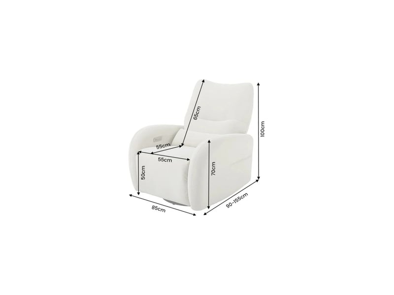 Fauteuil relax électrique relaxio - tissu beige clair - rotatif 360° - Conforama C