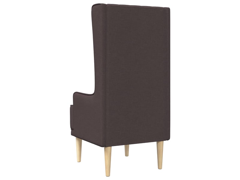  Vidaxl chaise à dossier haut avec boutons capitonnés marron foncé  - Conforama E