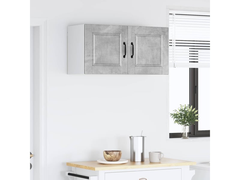  Armoire de cuisine gris béton 80x31x40cm bois d'ingénierie shl7307  - Conforama D