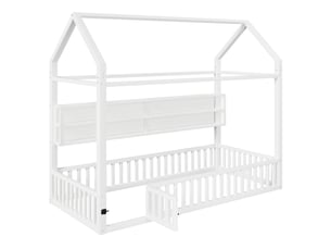 Lit simple 90x200 cm PHOEBE CAT coloris blanc