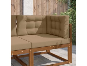 Coussin de canapé d'extérieur, coussin de chaise polyester taupe 80 x 80 cm cf54169