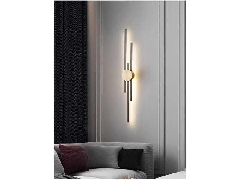  Applique murale intérieure led iinéaire longue bande 3 températures de couleur dimmable 63cm noir  - Conforama D