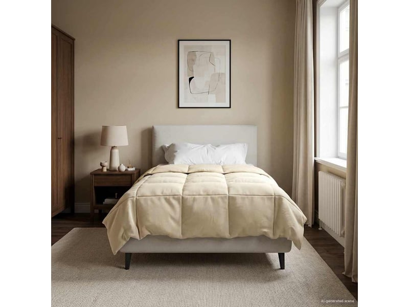  Duvet - couette complet toute l'année 155 x 220 cm 4 saisons crème  - Conforama B