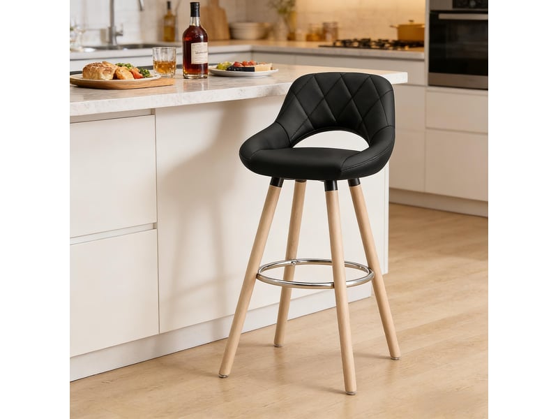  Tabouret de bar élégance 1 pièce, multifonction, avec dossier, cuisine, bar et salle à manger  - Conforama D