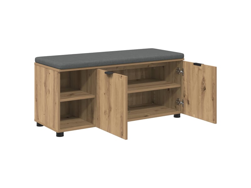  Banc d'entrée, banc interieur chêne artisanal 100x38x46 cm shl33878  - Conforama E