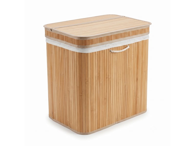  Panier à linge en bambou, 63 x 43 x 60 cm  - Conforama A