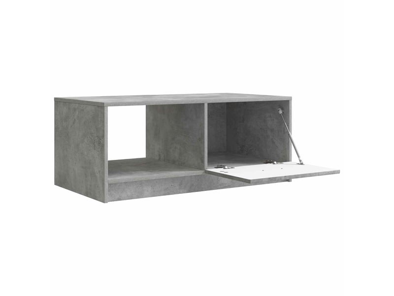  Table basse - table de salon - table à thé gris béton 90 x 50 x 37 cm bois d'ingénierie  - Conforama D