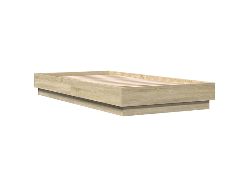  Lit simple- lit adulte -  cadre de lit sans matelas chêne sonoma 90x190 cm  - Conforama B