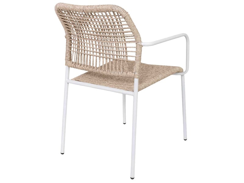  Chaise en métal avec corde marron 54x62x80 cm h  - Conforama D