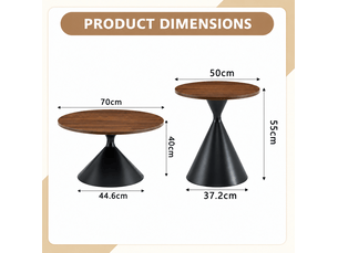 Table basse rond(e) coloris bicolore <strong>FLORAGRACE</strong> <strong></strong>
