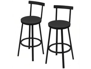 Tabourets de cuisine à dossier incurvé – ensemble 2 pièces, tabourets de bar modernes pour petit-déjeuner