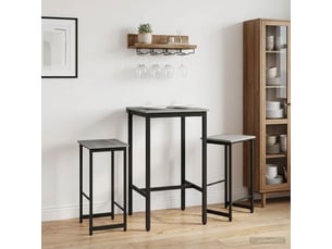 Lot de 2 tabouret de bar, chaise de bar sonoma gris 40x32x64 cm shl21368