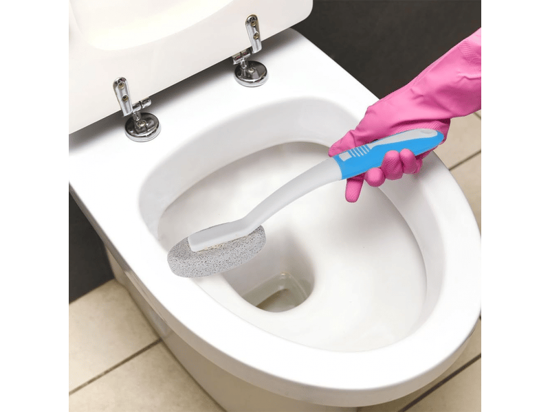 Brosse de nettoyage en pierre ponce, manche de toilette, pour salle de bain, toilettes, élimination des taches, eau, anneaux de cuvette - Conforama B