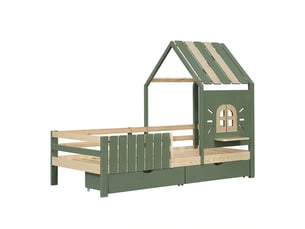 Lit cabane 90x200 cm SOGEU coloris bicolore