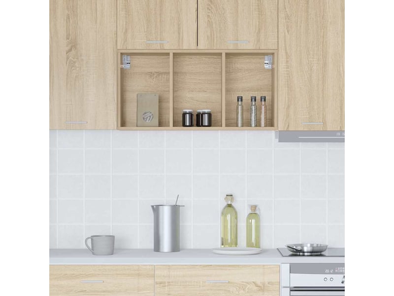  Meuble de rangement cuisine, armoire suspendue chêne sonoma 40x29,5x80cm  - Conforama D