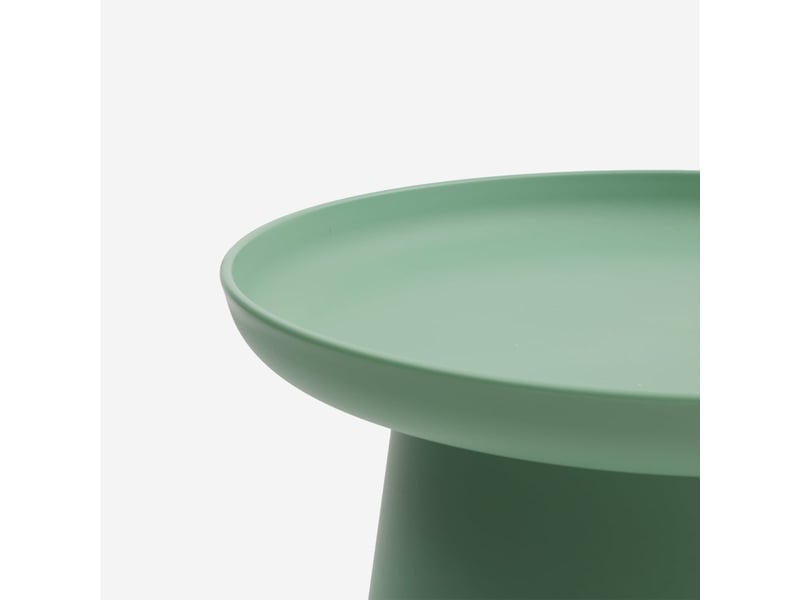  Petite table basse ronde en polypropylène d'intérieur et extérieur krk - vert foncé  - Conforama D