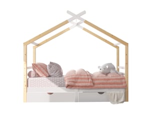 Lit cabane 90x200 cm    coloris bicolore