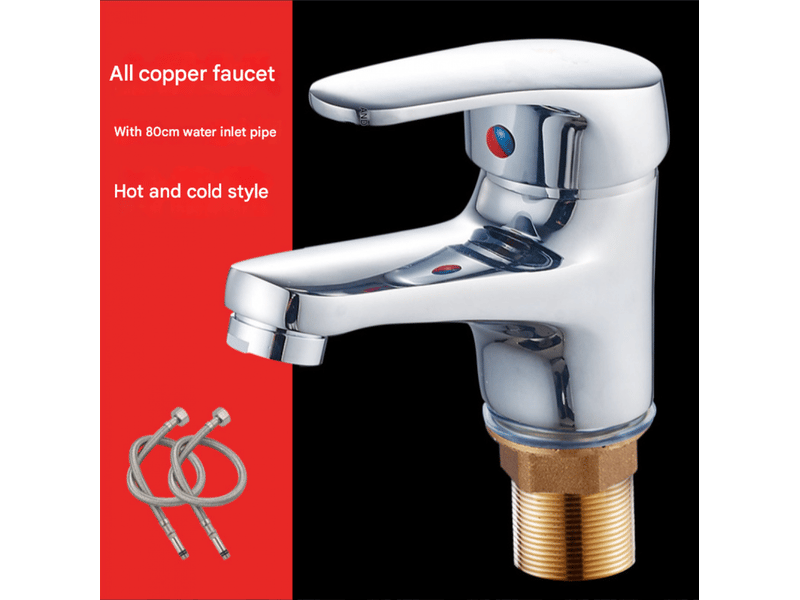  Robinet mitigeur monocommande pour lavabo de salle de bain, montage sur pont  - Conforama C