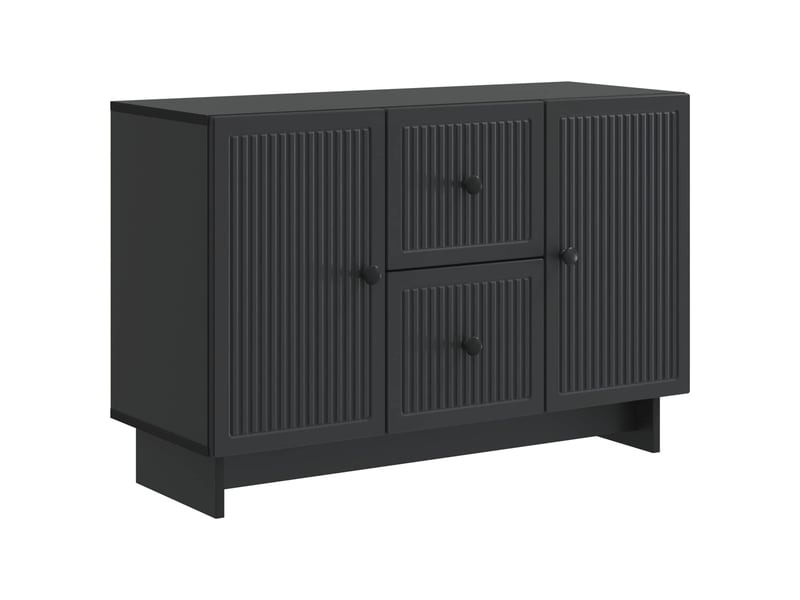 Buffet - bahut - meuble de rangement avec tiroir noir 89 x 34,5 x 60 cm bois d'ingénierie - Conforama A