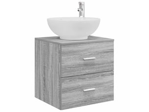 Vanité de lavabo mural, meuble de rangement sonoma gris 49.5x44.5x66.5 cm