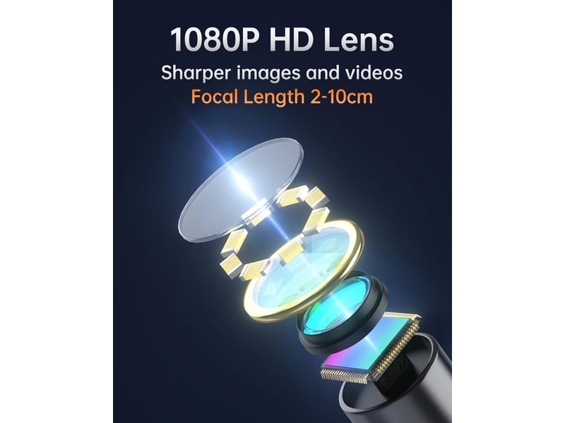  Camera canalisation avec 8 lumières led, endoscope camera, ip67 étanche, câble semi-rigide de 5m  - Conforama E