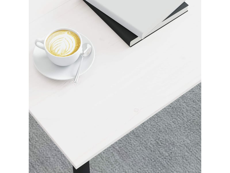  Table basse - table de salon - table à thé blanc 100 x 100 x 45 cm bois de pin massif  - Conforama D