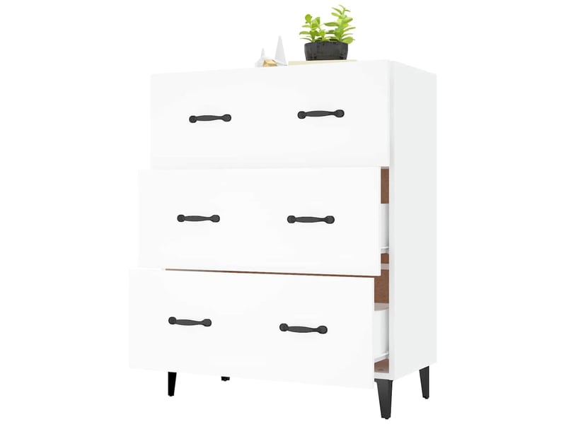 Buffet - bahut - meuble de rangement blanc 69,5x34x90 cm bois d'ingénierie  - Conforama D