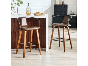 tabouret de bar <strong>HAUSS SPOLE</strong> - marron hauteur d'assise 67.5 cm vendu Par paire