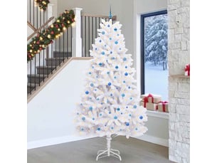 Sapin de noël - arbre de noël artificiel à branches articulées blanc 270 cm