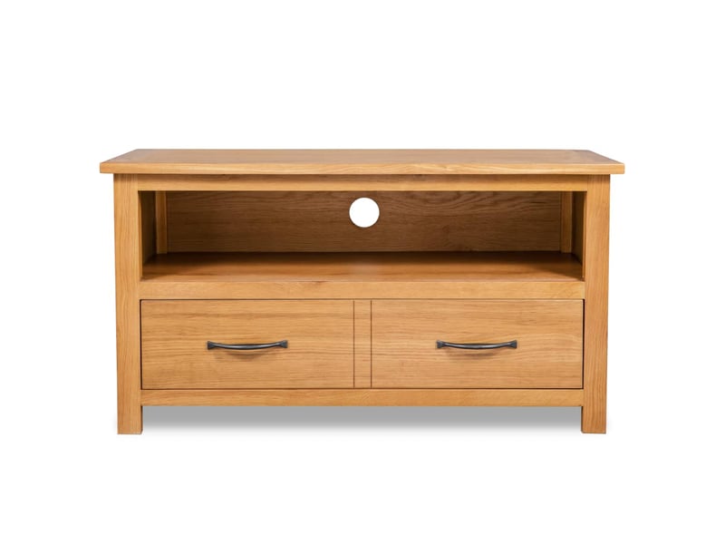  Meuble tv - banc tv - meuble de rangement 90x35x48 cm bois de chêne massif  - Conforama C