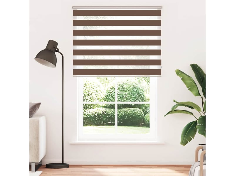  Store zèbre, store de fenêtre marron 150x200cm largeur du tissu 145,9cm polyester cf48685  - Conforama A
