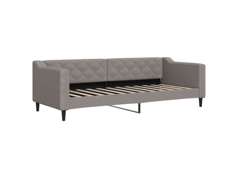  Lit simple- lit adulte -  lit de repos sans matelas taupe 80x200 cm tissu  - Conforama A
