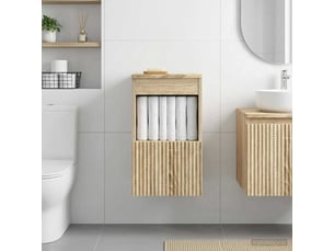 Armoire de salle de bain, meuble de rangement chêne sonoma 30x44.5x50 cm